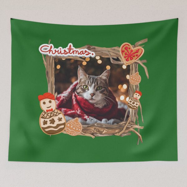 Item preview, CHRISTMAS, Christmas Time, Cat Christmas, xmas, Santa, designed and sold by GOLDENGARDENART.