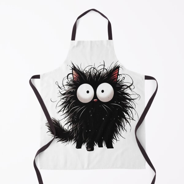 Item preview, Fluffy Black Cat in Shock designed and sold by CeammiShop.