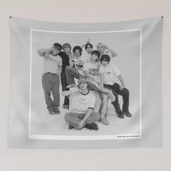 Item preview, Stray Kids ot8 cute heart you make skz stay kpop boy group poster designed and sold by Kpop-Noona.