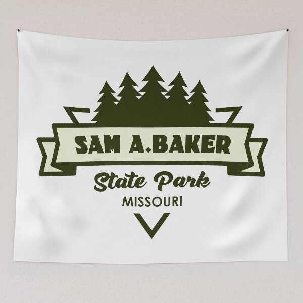 Item preview, Sam A. Baker State Park Missouri Trees And Ribbon designed and sold by bivenart.
