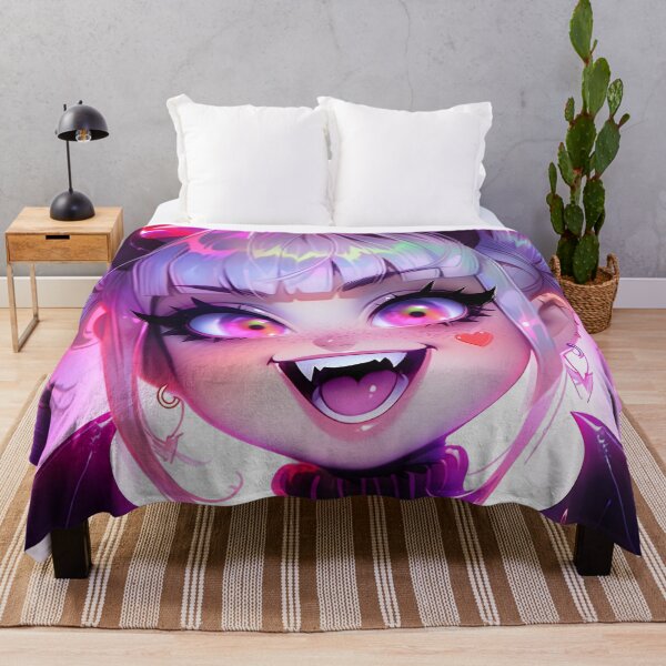 Item preview, Neon Vampire Demon Anime Girl designed and sold by bubblegoth.