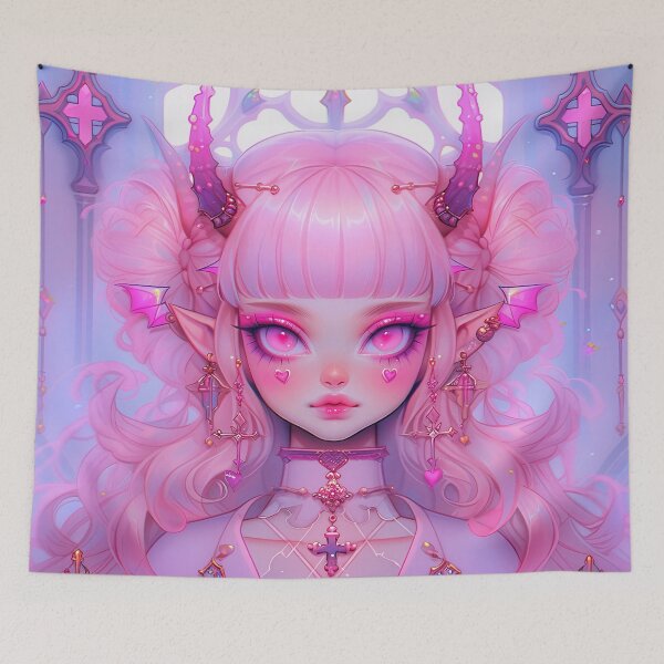Item preview, Reverent Pink Anime Girl designed and sold by bubblegoth.