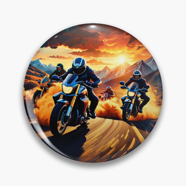 Item preview, Motorcycle Riders at Sunset designed and sold by Ink Art Design.