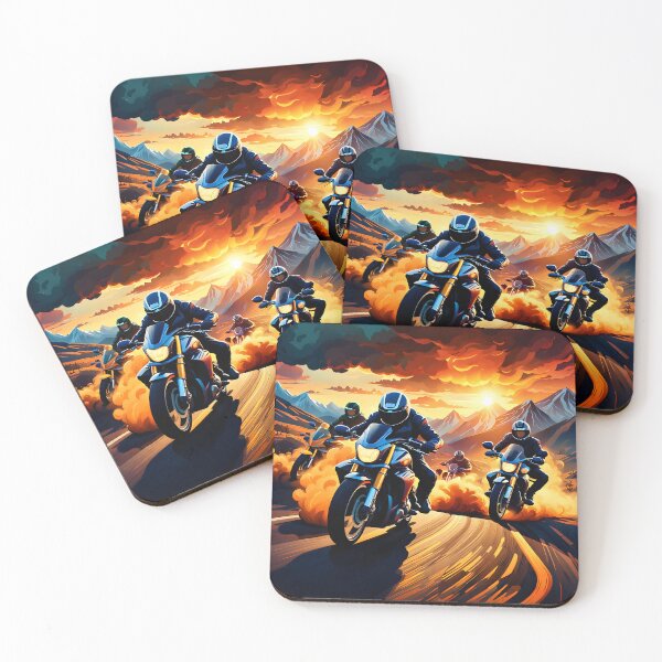 Item preview, Motorcycle Riders at Sunset designed and sold by Ink Art Design.