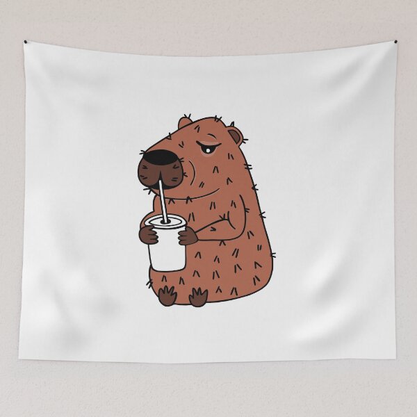 Item preview, Cute Capybara Drinking  designed and sold by Sartoris Art.