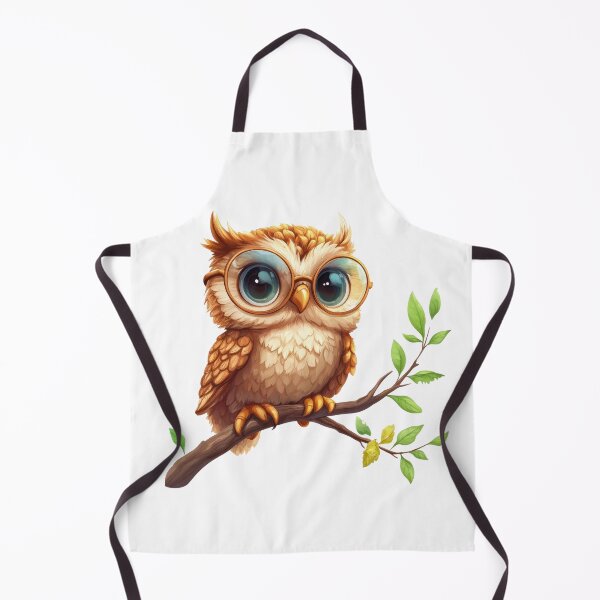 Item preview, Baby Owl with Round Glasses on Tree Branch designed and sold by Enea Kelo.
