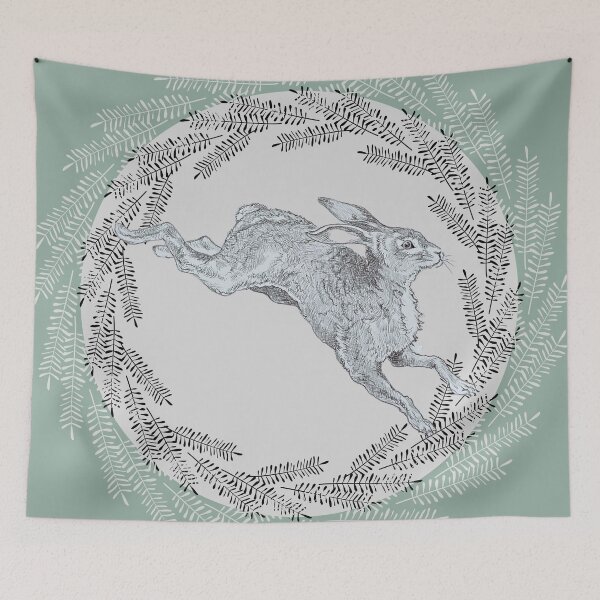 Item preview, Leaping Rabbit designed and sold by TurquoiseBird.