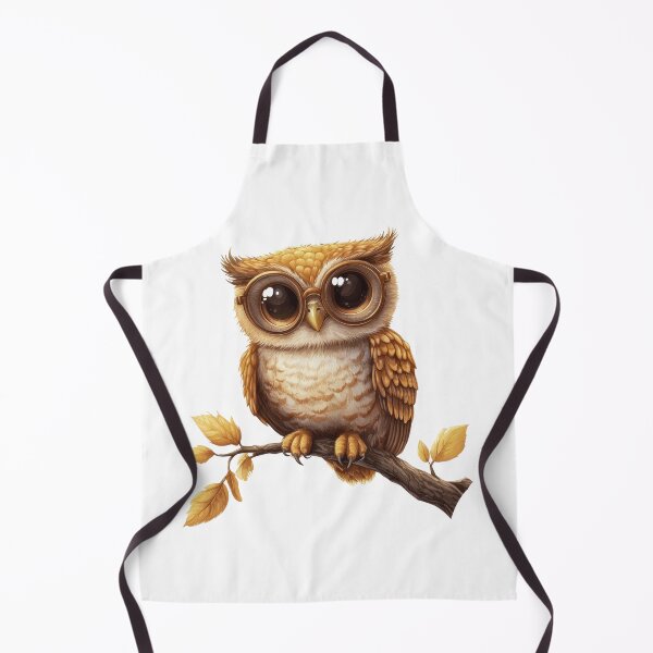 Item preview, Baby Owl with Round Glasses on Tree Branch designed and sold by Enea Kelo.
