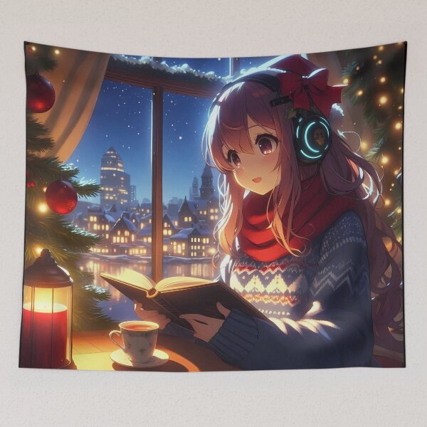 Item preview, Candlelit Christmas Lofi Artwork designed and sold by josie1680.