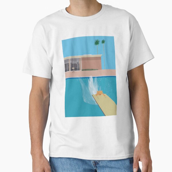 Item preview, Not ‘A Bigger Splash’ by Hockney (cat) designed and sold by EmmaChristieArt.