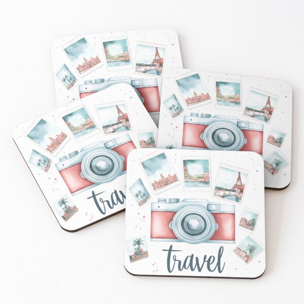 Item preview, Photo Camera With Travel Scenes Photos designed and sold by ByNicoleSara.