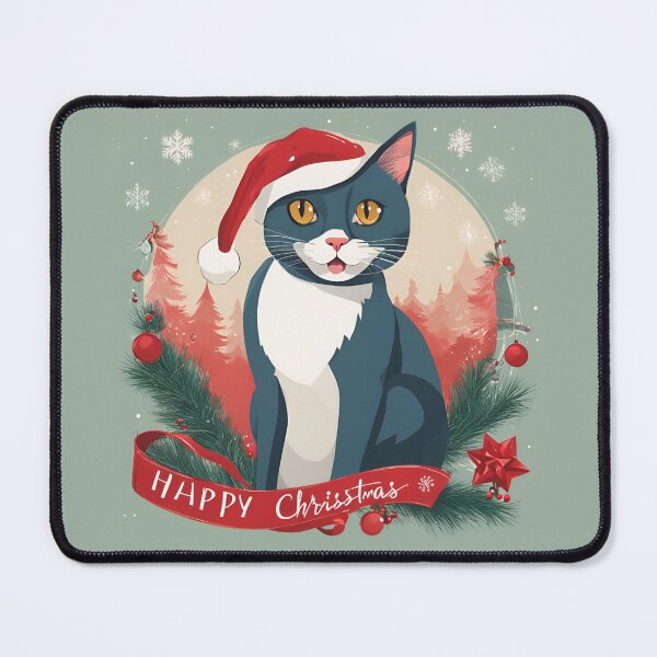 Item preview, SNOW, CHRISTMAS CAT, Christmas Time, Cat Christmas, xmas, Santa, designed and sold by GOLDENGARDENART.