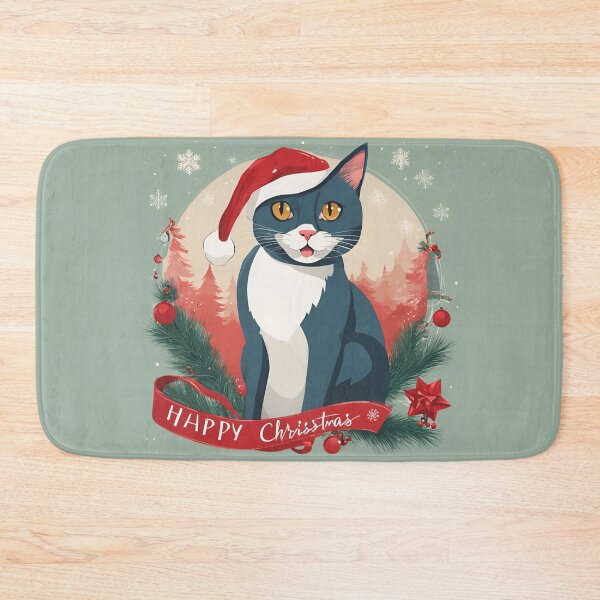 Item preview, SNOW, CHRISTMAS CAT, Christmas Time, Cat Christmas, xmas, Santa, designed and sold by GOLDENGARDENART.