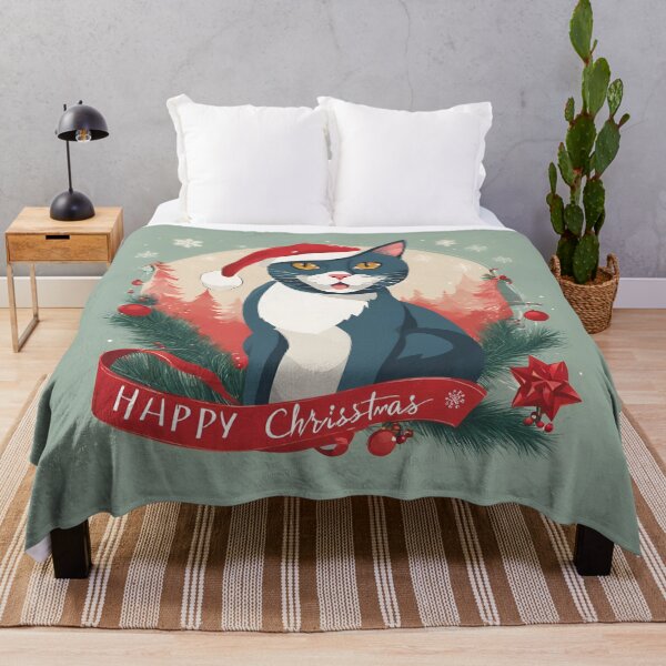 Item preview, SNOW, CHRISTMAS CAT, Christmas Time, Cat Christmas, xmas, Santa, designed and sold by GOLDENGARDENART.