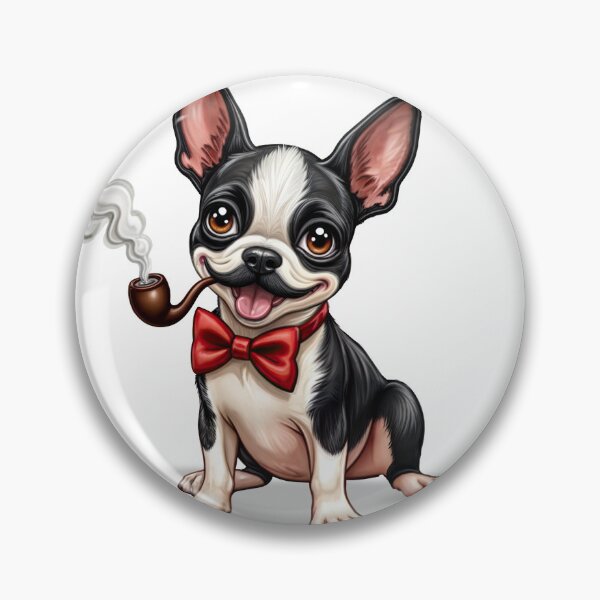 Item preview, T-Shirt Design Trending: FRENCH BULLDOG WITH PIPE designed and sold by ForeverPrintsOK.