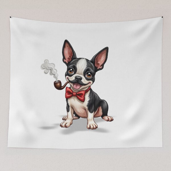 Item preview, T-Shirt Design Trending: FRENCH BULLDOG WITH PIPE designed and sold by ForeverPrintsOK.