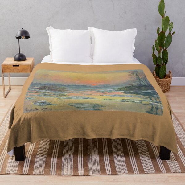 Item preview, Sunset on the Seine in Winter: Claude Monet’s Tranquil Masterpiece designed and sold by PureVintageLove.