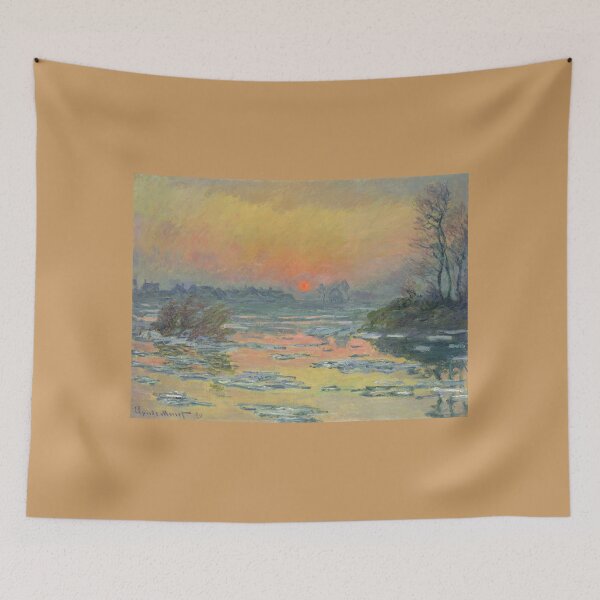 Item preview, Sunset on the Seine in Winter: Claude Monet’s Tranquil Masterpiece designed and sold by PureVintageLove.