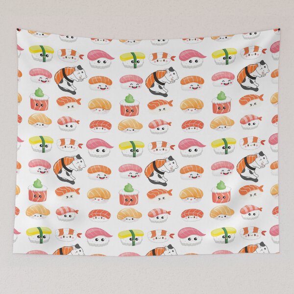 Item preview, Sushi Cat Party designed and sold by memisiArt.