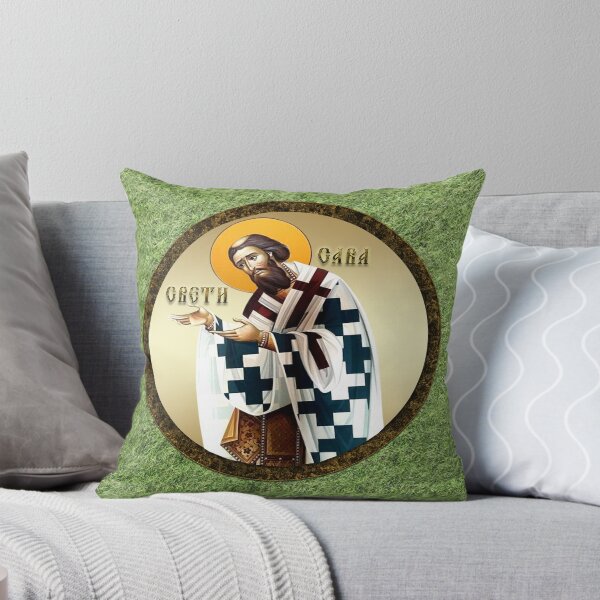 Item preview, Saint Savva, the First Serbian Archbishop Circle icon new 4 designed and sold by ikonesrb.
