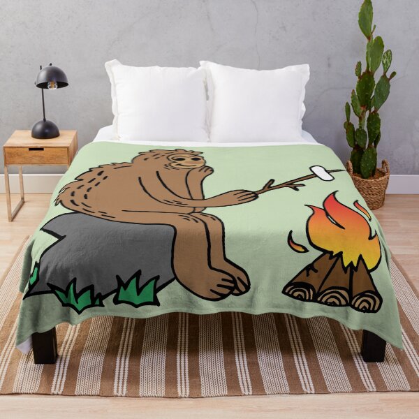 Item preview, Funny & Cute Friendly Bigfoot Grilling Marshmallows At A Campfire designed and sold by Graograman.