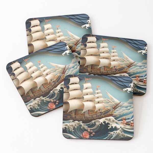 Item preview, Paper Craft - Ship In Seas designed and sold by KootenayDesigns.