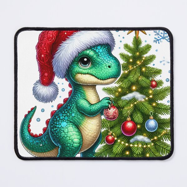 Item preview, Festive Dinosaur Christmas Tree Art designed and sold by AIARTIST1.