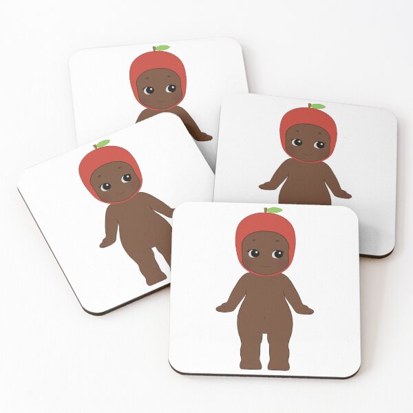 Item preview, Brown Sonny Angel With Apple Hat designed and sold by lilacbokeh.