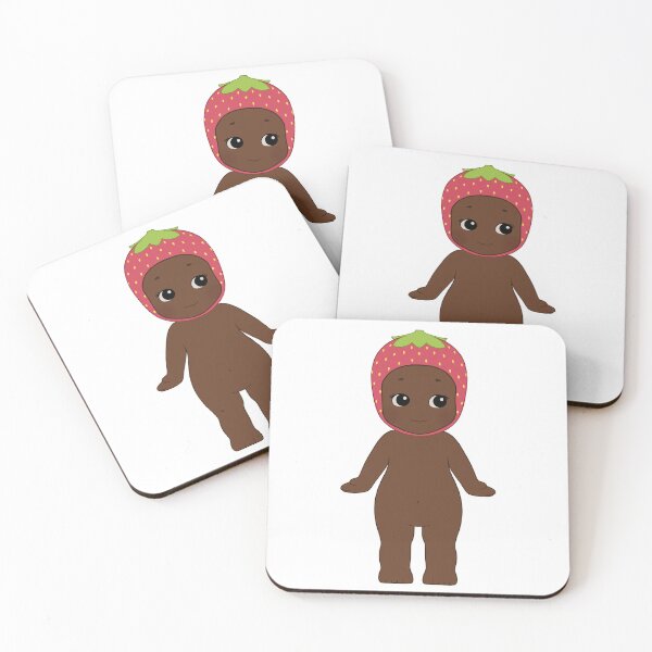 Item preview, Brown Sonny Angel With Strawberry Hat designed and sold by lilacbokeh.
