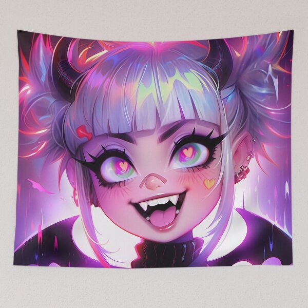 Item preview, Excited Vampire Anime Girl designed and sold by bubblegoth.