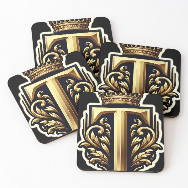 Item preview, a regal and ornate crest featuring a prominent letter "T" designed and sold by ShihawyAhmad.