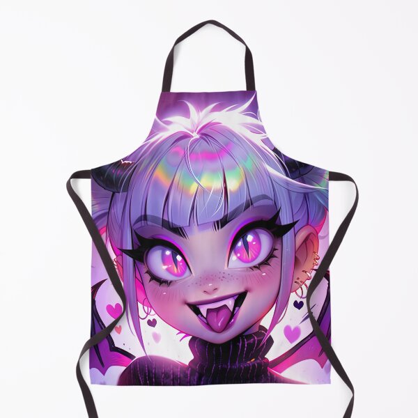 Item preview, Colorful Kawaii Mischeivous Demon Anime Girl designed and sold by bubblegoth.
