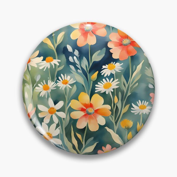 Item preview, Orange And White Flower Field Pattern designed and sold by ByNicoleSara.