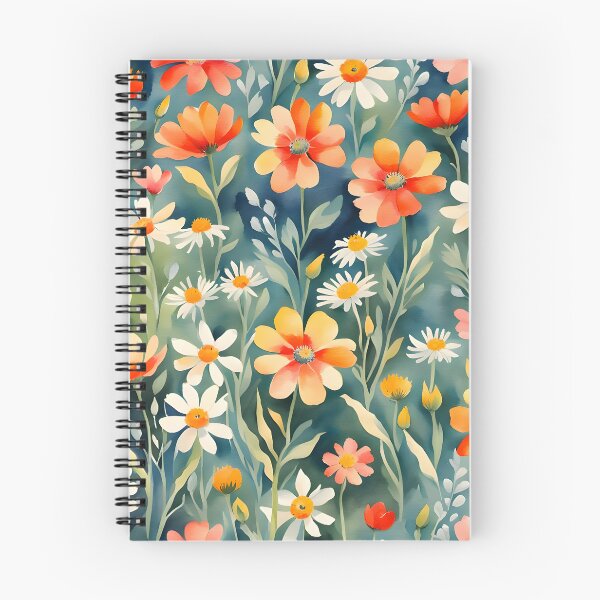 Item preview, Orange And White Flower Field Pattern designed and sold by ByNicoleSara.