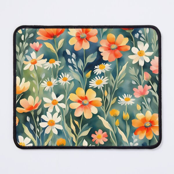 Item preview, Orange And White Flower Field Pattern designed and sold by ByNicoleSara.