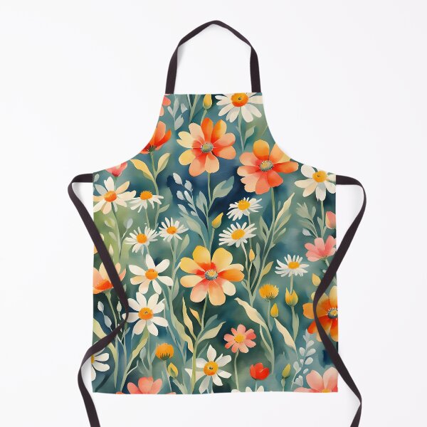 Item preview, Orange And White Flower Field Pattern designed and sold by ByNicoleSara.