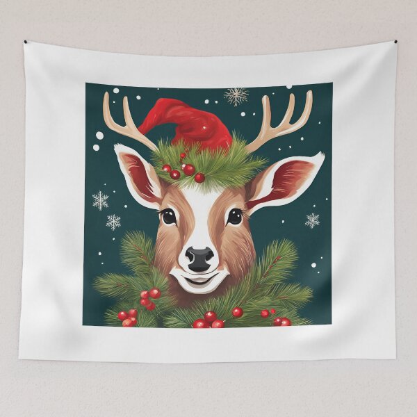 Item preview, Christmas reindeer drawing designed and sold by Lilou13Magasin.