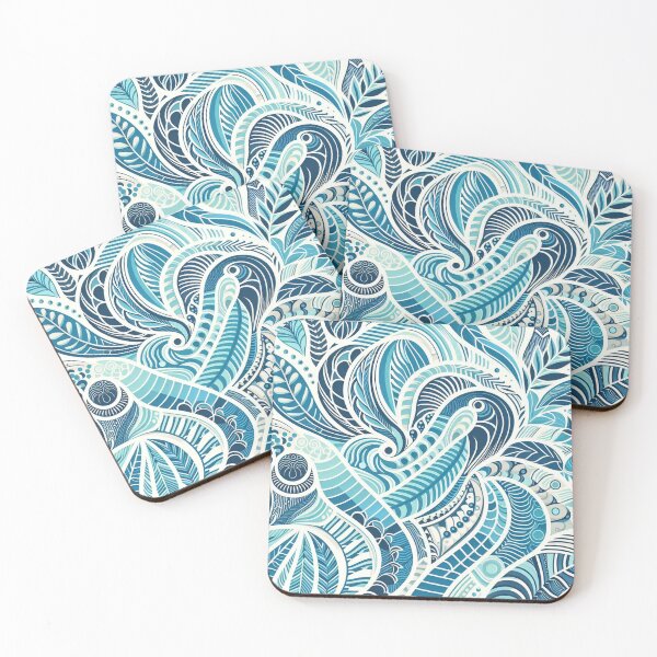 Item preview, Floral Blue designed and sold by blackwhiteblue.