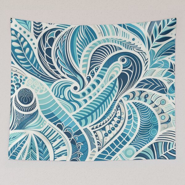 Item preview, Floral Blue designed and sold by blackwhiteblue.
