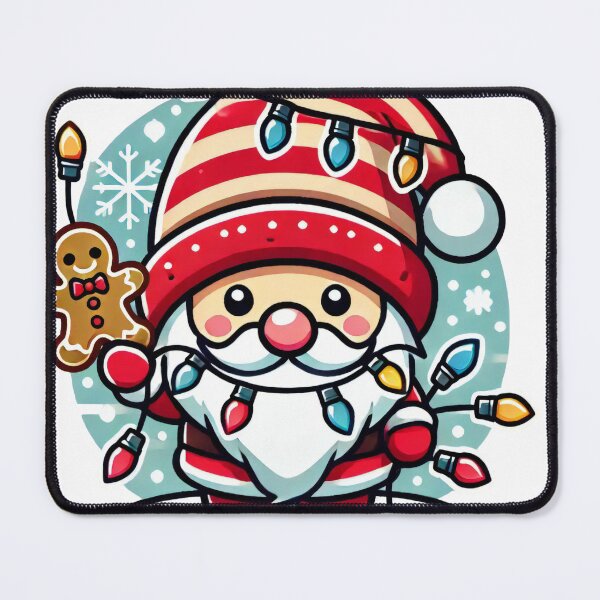 Item preview, Adorable Santa Gnome with Gingerbread and Lights designed and sold by lubushop1.
