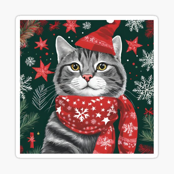 Item preview, Christmas cat designed and sold by Lilou13Magasin.