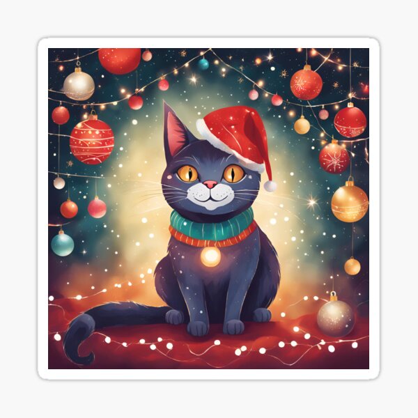 Item preview, Christmas cat designed and sold by Lilou13Magasin.