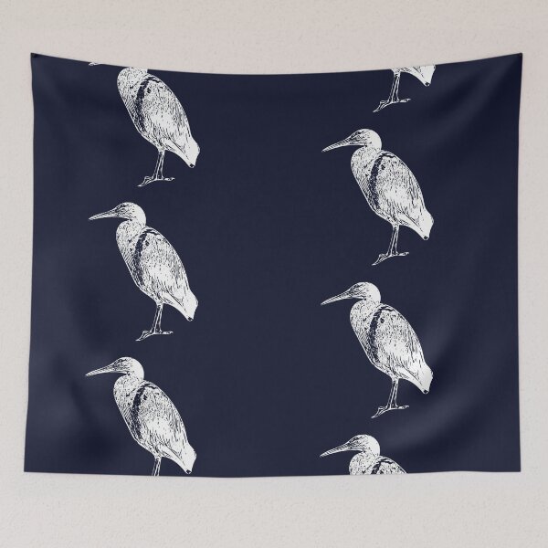 Item preview, Pacific Reef-Heron White Design  designed and sold by designsasstultd.