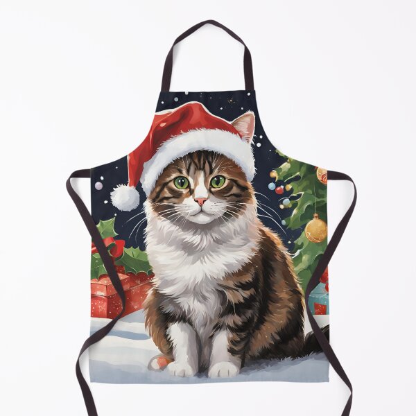 Item preview, Christmas cat in the snow designed and sold by Lilou13Magasin.