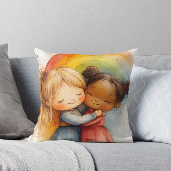 Item preview, 2 girls friendship love watercolor designed and sold by gugacurado.