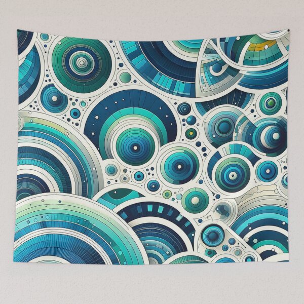 Item preview, Blue Pattern 1 designed and sold by blackwhiteblue.