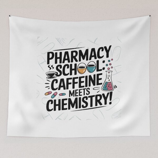 Item preview, Pharmacy School Where Caffeine Meets Chemistry! designed and sold by Mateusz Majcherek.