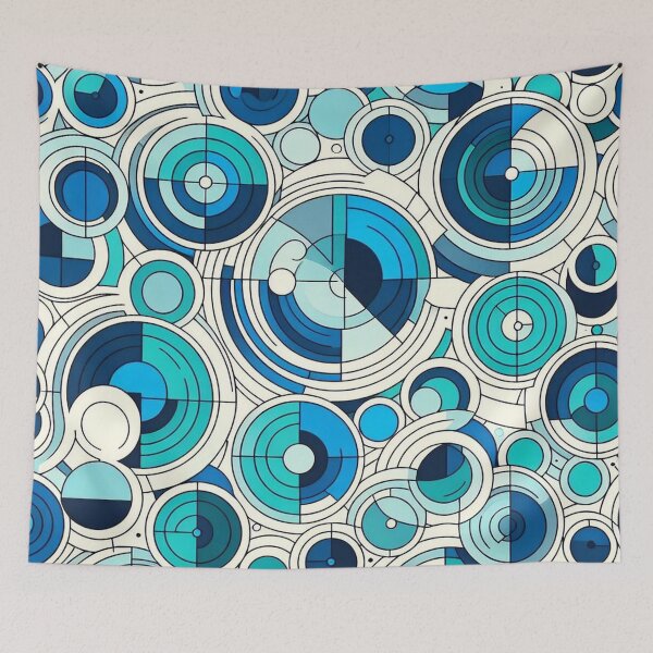 Item preview, Blue Pattern 2 designed and sold by blackwhiteblue.