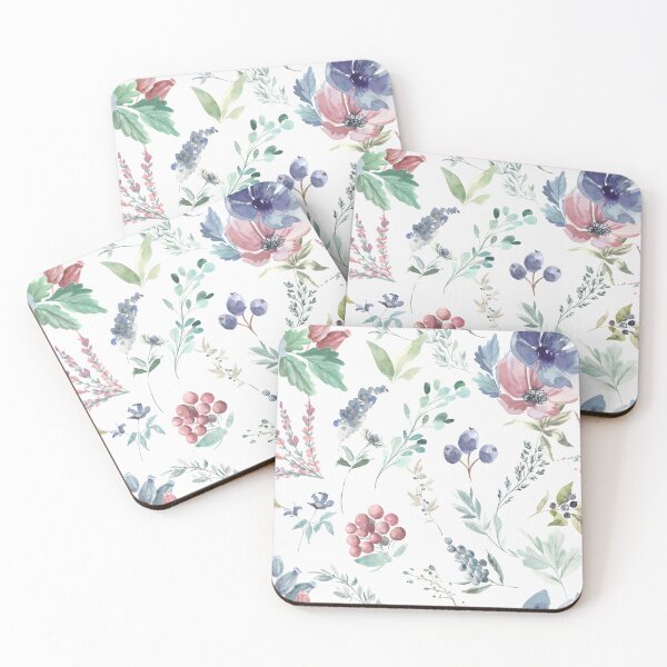 Item preview, Winter Florals White Background designed and sold by Sheila McDowell Design.
