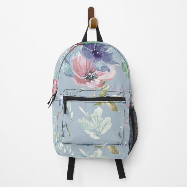 Item preview, Winter Florals Blue Background designed and sold by Sheila McDowell Design.